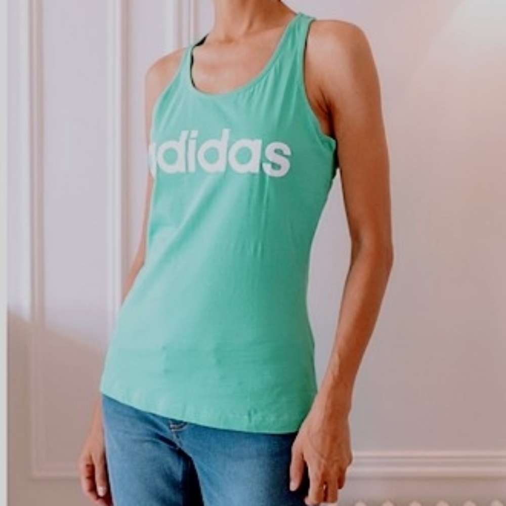 Adidas Performance Racerback Top, Turquoise